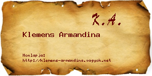 Klemens Armandina névjegykártya
